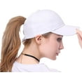 thumbnail image 3 of LAICAIW Ponytail Baseball Cap Messy High Bun Adjustable Mesh Trucker Sun Hat for Women, 3 of 6