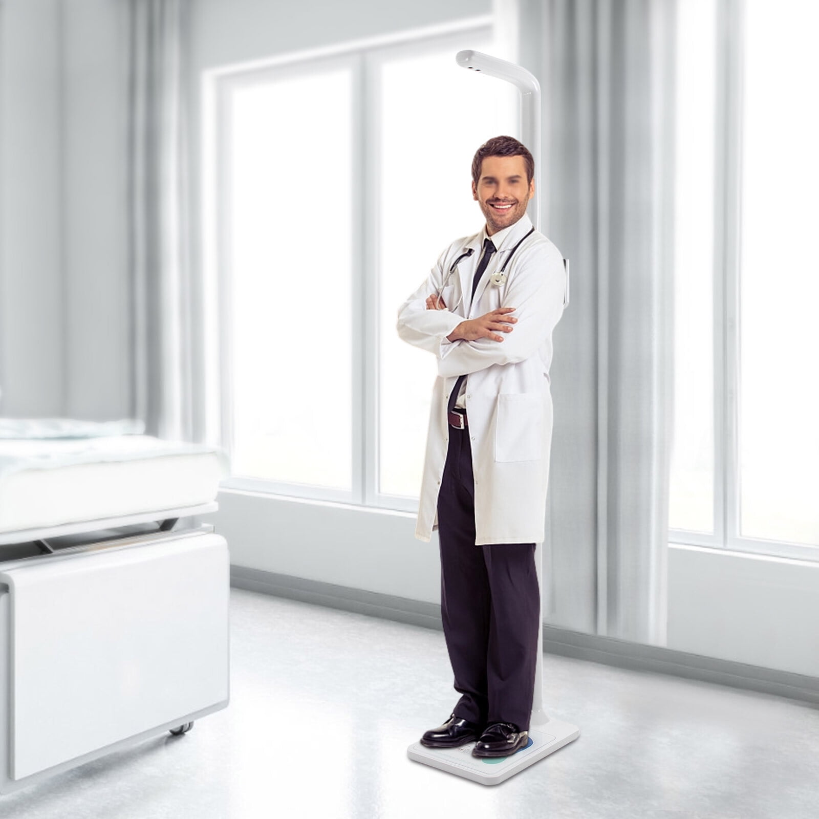 Medical Scale, Doctor Physician Professional Scales, Height and Weight Scale for Homes, Pharmacies, Clinics, Hospitals, Beauty Salons, Offices (14*18*83.4in)