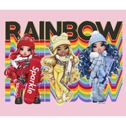 Girl's Rainbow High Rainbow Winter Characters Graphic Tee Light Pink Large