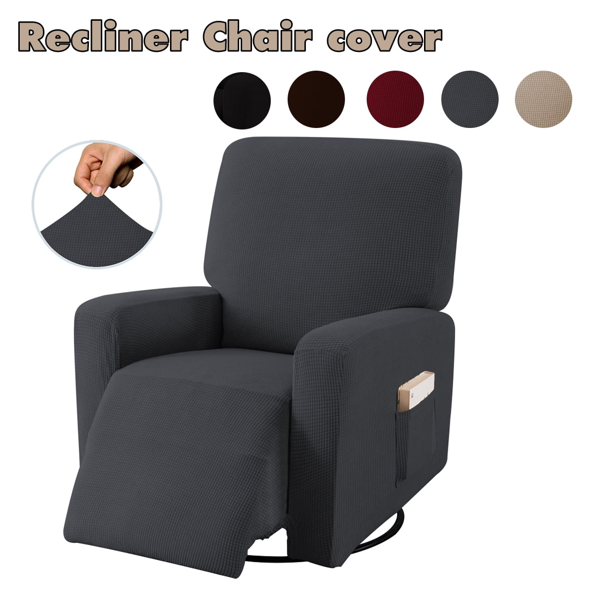 1 Piece Stretch Recliner Chair Slipcover Stretch Fit Furniture Chair Recliner Lazy Boy Cover Slipcovers Couch Covers With Remote Pocket Walmart Com Walmart Com