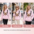 thumbnail image 4 of Eryao Hoodie with Pouch for Pet Women Winter Fuzzy Fleece Animal Carrier Hoodies with Adjustable Strap Kangaroo Pocket Warm Plus Size Pullover Sweatshirts for Small Dog Cat Holder Pink,XXL, 4 of 9