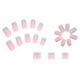 thumbnail image 3 of French Tip Press on Nails Medium Fake Nails Blue Nails for Women with Swirls Design Square Acrylic Nail, 3 of 4