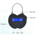 thumbnail image 5 of 2X Smart Time Lock LCD Display Time Lock USB Rechargeable Temporary Padlock Travel Electronic Black, 5 of 6