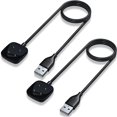 thumbnail image 1 of ccwonima Compatible with Fitbit Sense & Fitbit Versa 4 Charger Replacement USB Charging Cable Dock Stand for Sense 2/Sense/Versa 4/Versa 3 Smartwatch, 2 Pack 3.3Ft Durable Portable Charger Dock Cord, 1 of 1