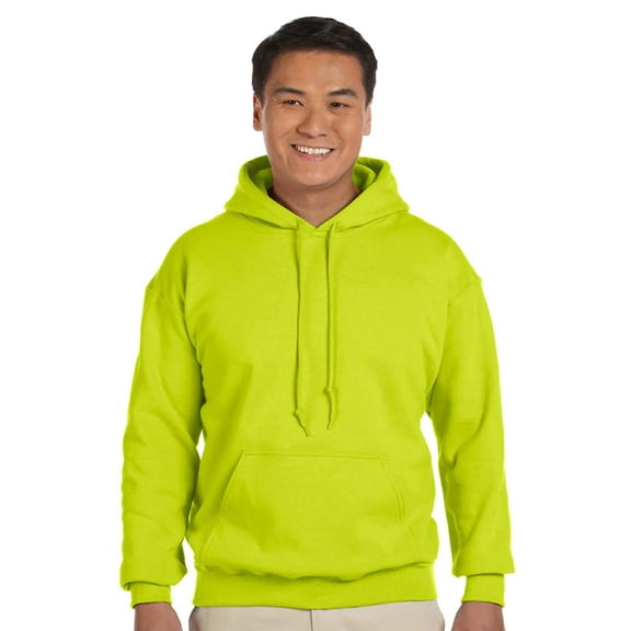Gildan Mens Heavy Blend Drawcord Hooded Sweatshirt, Safety Green, 2XL, Style, G185