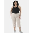 thumbnail image 2 of JMS Just My Size by Hanes Women’s Plus Size Millennium Capri Pants, Sizes 1X-4X, 2 of 4