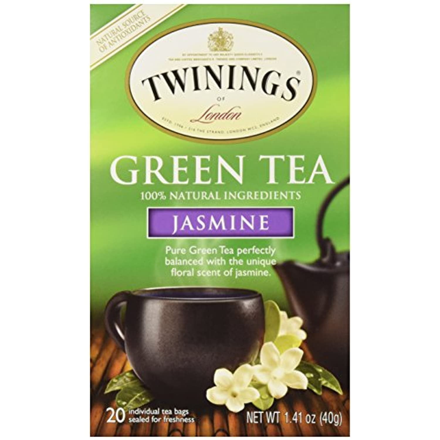(4 pack) Twinings Tea Green Jasmine Tea, 20 Ct