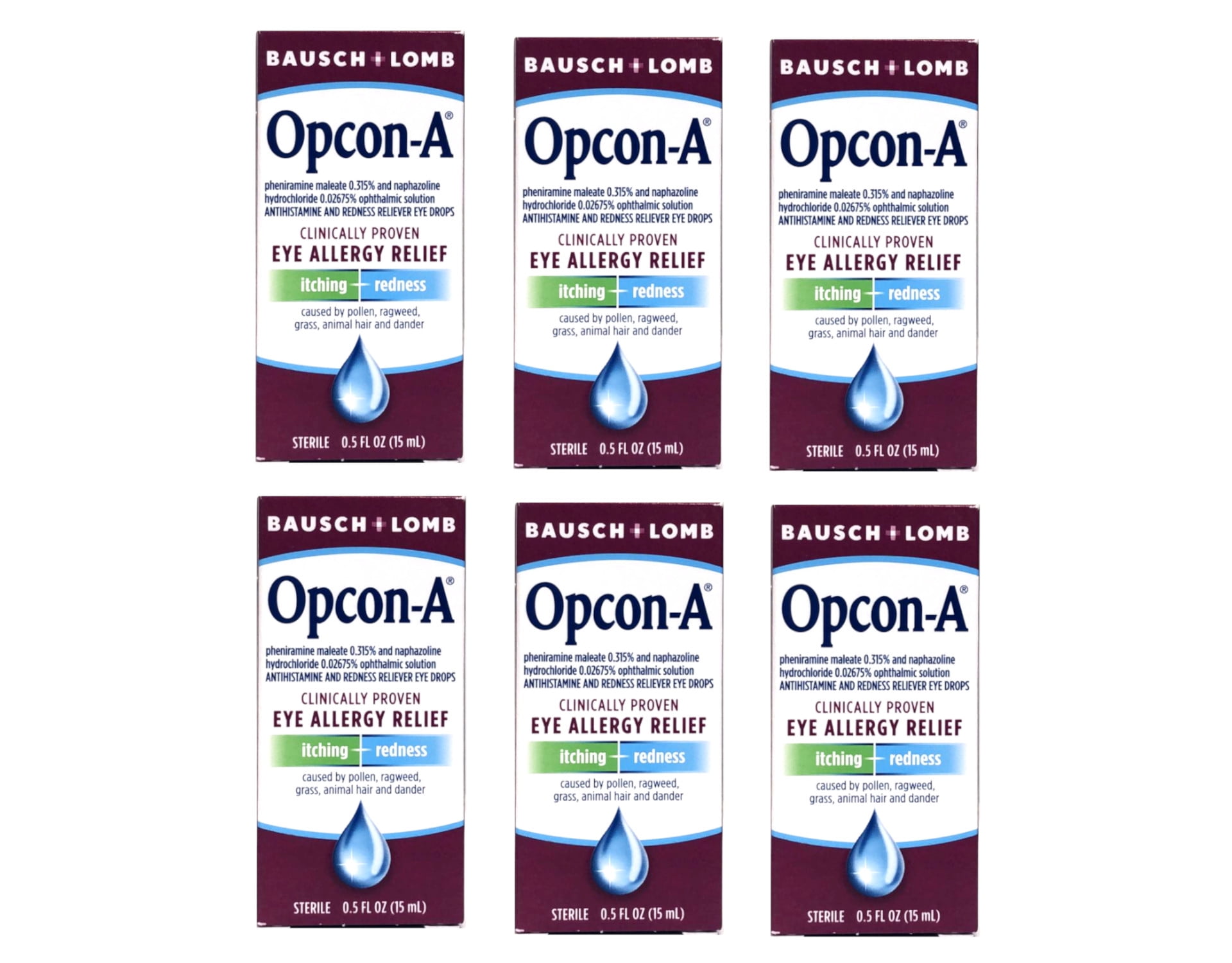 Bausch & Lomb Opcon A Clinically Proven Eye Allergy Relief Itching