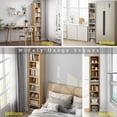 thumbnail image 5 of IOTXY Wooden Narrow Corner Bookcase - 59″ Tall 7 Cubes Open Adjustable Bookshelf, White, 5 of 6