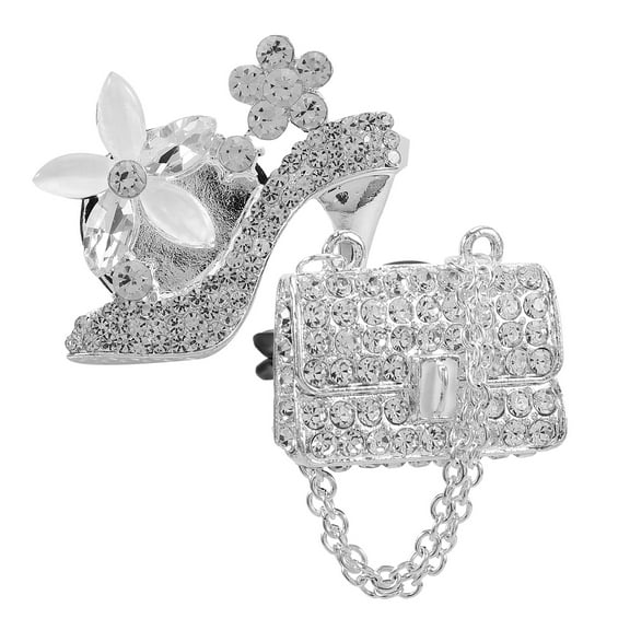 YEAHIBABY 2pcs Car Air Vent Diffuser Clip with Rhinestone for Stylish Car Decor Silver