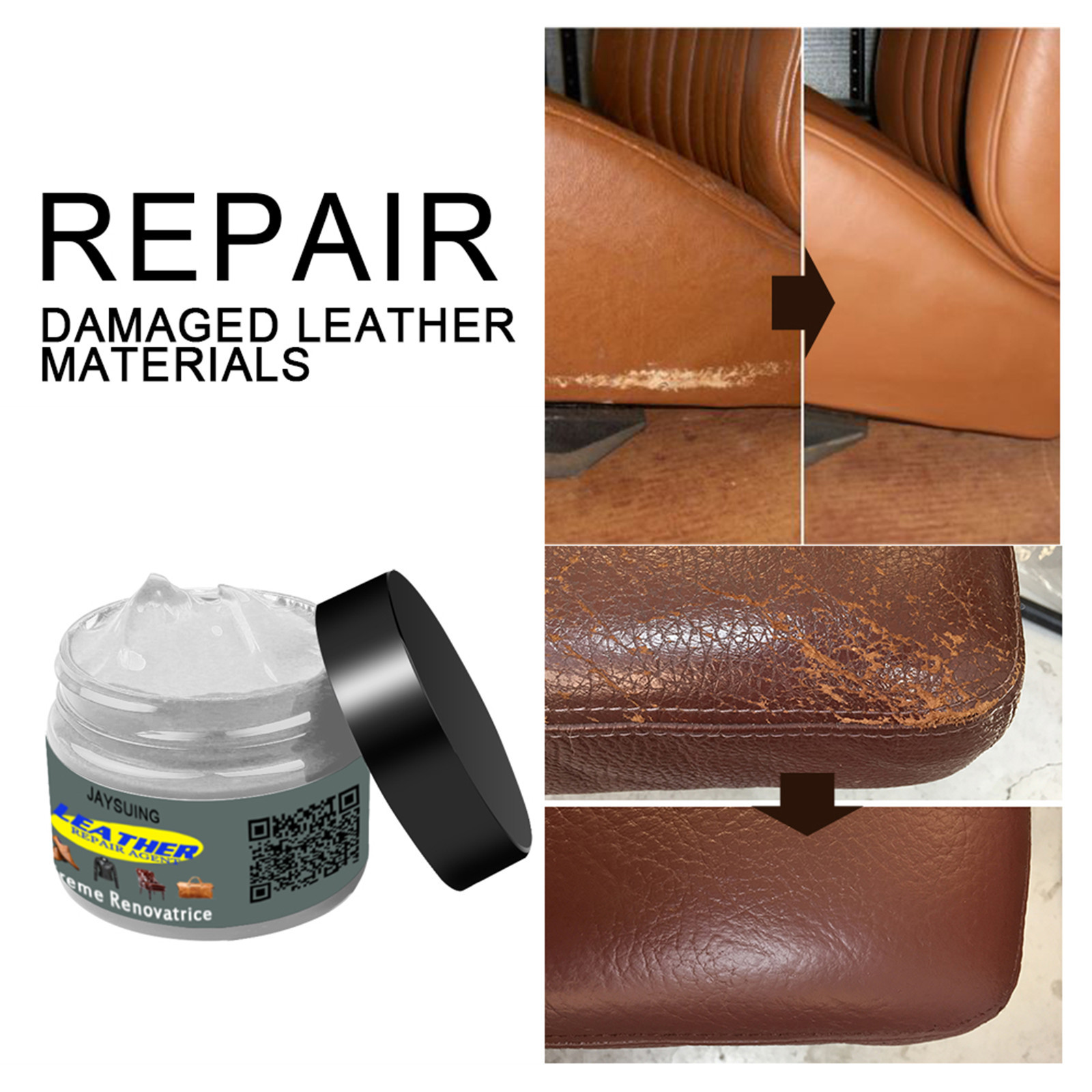 Linxiam Repair Agent Advanced Leather Repair Gel Car Seat Home Leather 