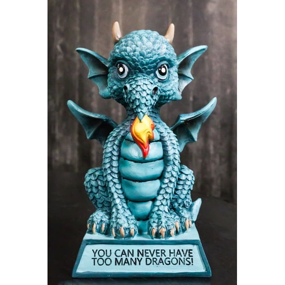 Turquoise Koan Cartoon Dragon Figurine You Can Never Have Too Many Dragons!