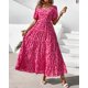 thumbnail image 5 of Vestidos casuales de verano para mujer 2024 Vestidos largos florales con mangas abullonadas y sin espalda con vuelo Ti fluido, 5 of 5