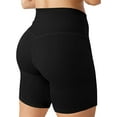 thumbnail image 2 of Womens Crossover Biker Shorts 5" High Waisted Yoga Workout Athletic Running Spandex Shorts, 2 of 11