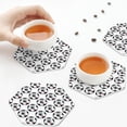 thumbnail image 7 of Gaeub Happy Football Print 6 Pcs Leather Coasters for Drinks ,Drink Coasters Sets,Drink Table Cup Coasters for Living Room Kitchen Coffee Decor,Hexagon, 7 of 7
