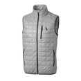 thumbnail image 2 of Men's Cutter & Buck Gray Chicago White Sox Rainier Full-Zip Puffer Vest, 2 of 3