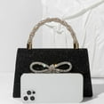 thumbnail image 4 of Ladies Evening Bags Glitter Bow Clutch Wedding Party Purse Glitter Rhinestone Party Prom Handbags, 4 of 4
