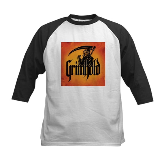 CafePress - Grimhold Reaper Logo Kids Baseball T Shirt - Kids Cotton Baseball Jersey, 3/4 Sleeve Shirt