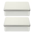thumbnail image 1 of Shisuyan Rectangular Metal Tin Box Tinplate 2Pcs 7.1X4.3X2.2In, 1 of 8