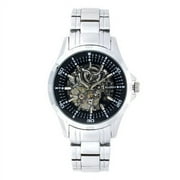 Elgin Adult Male Analog Wristwatch in Silver with Full Skeleton Dial (FG8030)