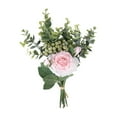 thumbnail image 2 of Ramo de flores de rosa artificial | Imitación de seda realista | Decoración de bodas a mano | Decoración vibrante para el hogar | Fiesta de centros de mesa | 33cm de longitud | 1 Pieza, 2 of 7