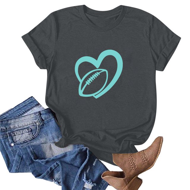 Womens Fashion Print Short Sleeve Out Blouse Funny Round Neck T-Shirt Tops