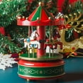 thumbnail image 4 of Aixig Christmas Musical Carousel Carousel Horse Home Decoration 6.3inch (Green), 4 of 6