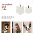 thumbnail image 4 of 2 placas de identificación de metal en blanco para perro, de acero inoxidable, con estampado en blanco, colgantes para identificación de mascotas., 4 of 7