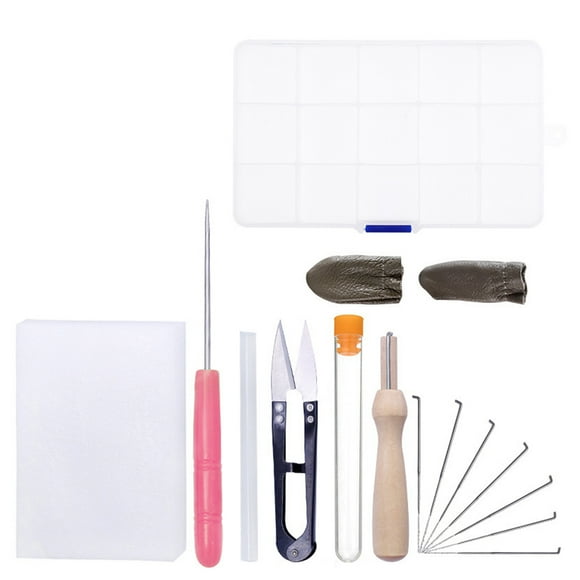 15PCS Felting Kit Felting Starter Kit Fibre Yarn Felting Supplies for DIY Crafting Home Office Art Use
