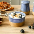 thumbnail image 3 of Hasense Ceramic Ramekins 8 oz, Creme Brulee Ramekins Set of 6, Small Baking Bowls for Pudding, Snack, Ice Cream, Serving Dip, Custard Cups, Holiday Gift, Oven Safe, Blue, 3 of 7
