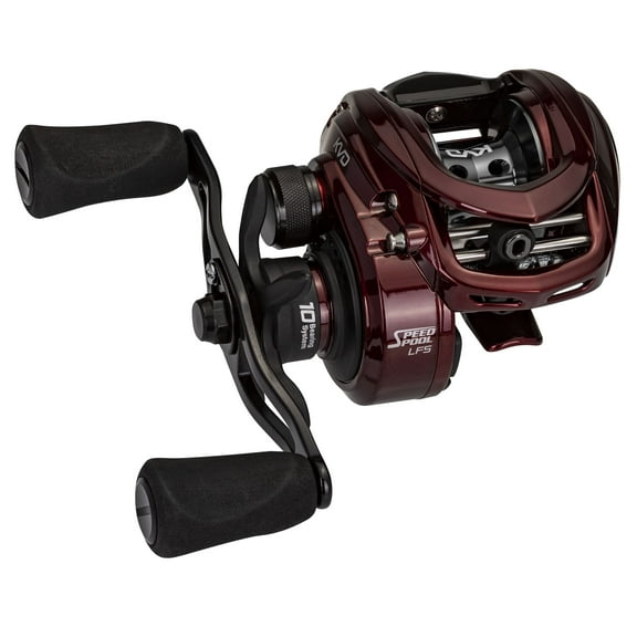 Lew's KVD Baitcast Fishing Reel, 6.2:1 Gear Ratio, Right-Hand Retrieve, Burgundy