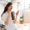 thumbnail image 5 of Yayeee 30oz Stainless Steel Tumbler with Straw and Handle Double-Wall Insulated Travel Water Bottle, Red Tomatoes, 5 of 8