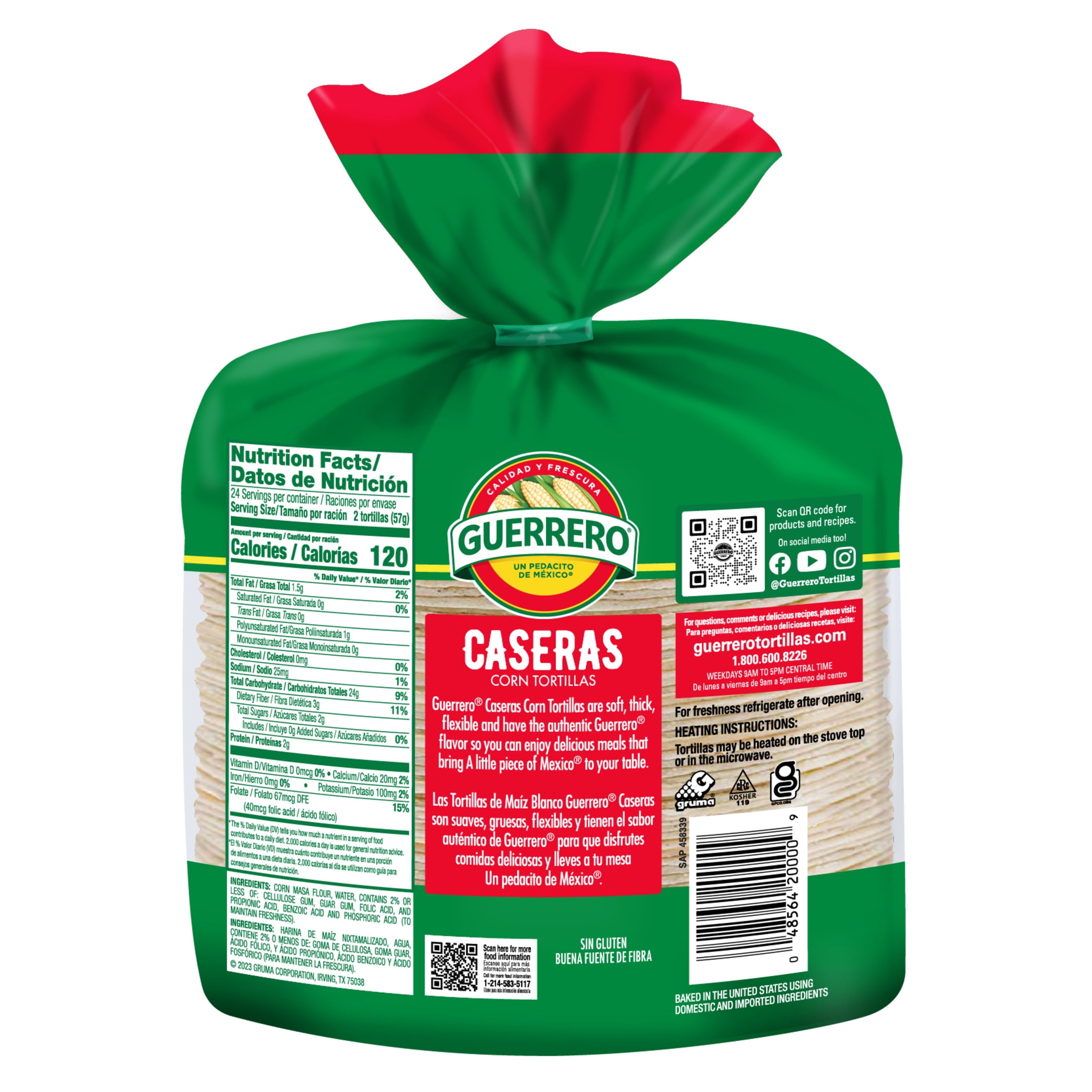 Guerrero Caseras Corn Tortillas, 48 Count