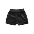 thumbnail image 5 of Aislor Big Girls' Glitter Dance Short Sparkle Hot Pants Cheer Performance Bottoms Gymnastics Shorts A Black 7-8, 5 of 7
