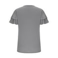 thumbnail image 5 of Clearance Clothes under Women's Fashion Casual Solid Color Buttons Comfortable Short Sleeve Sweatshirt Tops Blouse, 5 of 5