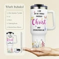 thumbnail image 2 of Christian Gifts for Women Faith - Christian Tumbler - Inspirational Religious Birthday Gift for Women - Catholic Spiritual & Confirmation Baptism Gifts for Girl - 40 Oz Stainless Steel Tumbler, 2 of 6
