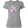 thumbnail image 3 of Inktastic Day of the Dead Owl Sugar Skulls and Guitar Women's T-Shirt, 3 of 5
