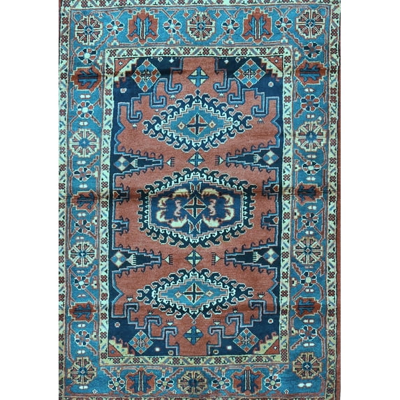 Ahgly Company Indoor Rectangle Persian Light Blue Traditional Area Rugs, 8' x 12'