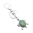 thumbnail image 3 of Llavero de tortuga de de cristal, colgante , llavero de bolsa , llavero Aventurina verde Zulema llavero de tortuga para hombres, 3 of 4