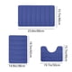 thumbnail image 3 of Juego de 3 alfombrillas de baño de espuma | Alfombras de baño de terciopelo suave | Base de goma antideslizante | Alfombrillas acolchadas y gruesas que absorben el agua | Lavables a máquina |, 3 of 5