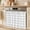 White, variant on Yellow Orange Gingham Oven Skirt for Farmhouse Kitchen Décor, Modern Minimalist Geometric Plaid Oven Curtain Tie Top Decorative Stove Skirt, Cabinet Dish Washer Curtains with 8 Ribbon Ties 27"x20"
