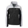 thumbnail image 2 of Women's Cutter & Buck Black Los Angeles Rams  Charter Eco Recycled Half-Zip Hooded Anorak Jacket, 2 of 3