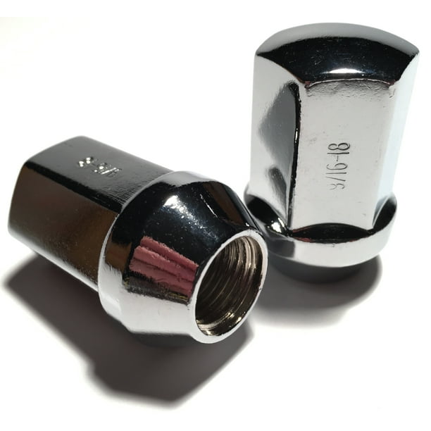 Chrome Large Seat 9/16 18 OE Ram Acorn Lug Nut with 7/8 Inch Hex OEM