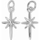 thumbnail image 1 of 12 dijes de estrella del norte de plata de ley 925 chapados en plata de ley de 10 x 17 mm con anillas para manualidades, pulseras, collares y joyas., 1 of 5