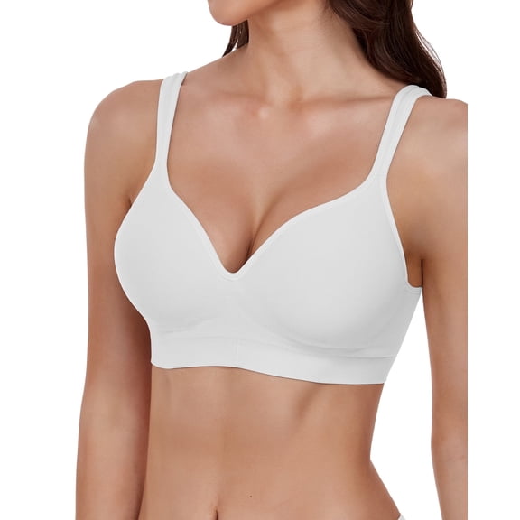 Womens Wireless Bras No Underwire Bras Push Up Bra Comfort Seamless Supportive Full Coverage Everyday Bras