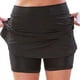 thumbnail image 1 of Solid-colored mid-waist women's sporty casual fake two-piece pocket short skirt and culottes, 1 of 2