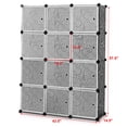 thumbnail image 4 of SUGIFT Cube Portable Closet Storage Organizer 14" x 14" Clothes Storage Rack Shelves Black (12 Cube), 4 of 9