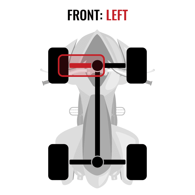 Sixity 2013 compatible with Can-Am Commander 1000 4X4 Front Left