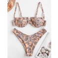 thumbnail image 5 of BONIXOOM Womens Swimsuits Wire-Free No Closure Printed Bikinis Bikini Summer Swimwears on Clearance Pink Size 6, 5 of 9