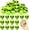 24 Green, variant on VeraQing 48 Pcs Mini Alien Stress Relief Balls Bulk Aliens Rave Trinkets Squeeze Ball PU Toys Fidget Stress Tiny Alien Toys for Halloween Christmas Birthday Party Favor Gifts